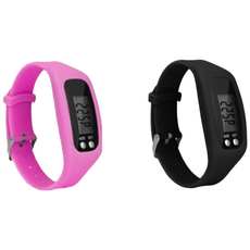 (KC인증완료) 그리버 건강 다이어트 만보기시계 1+1, 2개, 블랙+핑크