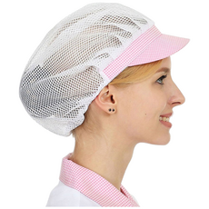 기본전체망사위생모 핑크체크/FC-306, 1개, 핑크체크