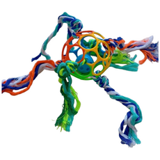 MAAH 狗狗 TPU 啾啾拔河球玩具, 1個, 混合色