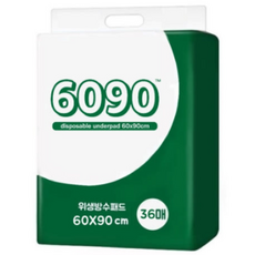 초대형 위생깔개패드 침대 요실금 환자 요양병원 방수 배변 패드 60x90 36매, 대형, 1세트, 36개입