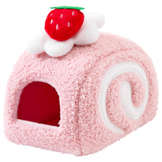 랜보어 쁘띠 롤케이크 햄스터 은신처 S, 핑크, 1개