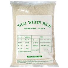 태국쌀 10kg 수입쌀 안남미 1등급 2024년산 U.S NO 1. LONG GRAIN WHITE RICE, 상등급, 1개