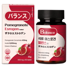 멜로우네이쳐 석류 에스 로겐 밸런스 정 이노시톨까지 함유, 1개, 60정