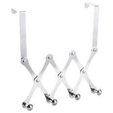 所有良品 門掛架 門用掛鉤 4鉤 400mm, 銀色, 1個