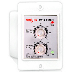 듀얼타이머 트윈타이머 부화기 전란 전란타이머, 타이머+소켓, 1개