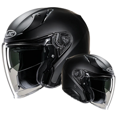 HJC 홍진 알파31 단색 오픈페이스 오토바이 바이크 헬멧, 무광블랙