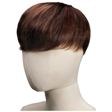 남성용 베이직 탈모 정수리 커버 투블럭 가발 L, 허쉬브라운, 1개