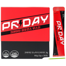 PRDAY 크레아틴 퍼포먼스 부스터 크레아퓨어 모노하이드레이트 레몬맛, 1박스, 30회분