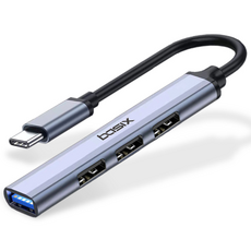 베이식스 C타입 4포트 USB 3.0 2.0 무전원 허브 BU4C, 1개