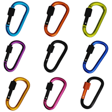유스툴 다용도 컬러 무광 카라비너 10개, 1세트, 10개1세트