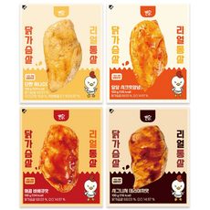 뺀닭 리얼통살 소스 닭가슴살 4종 혼합, 40개, 100g