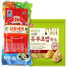 대림 김밥세트 510g x 3개 + 유부 초밥박사 320g x 3개, 6개