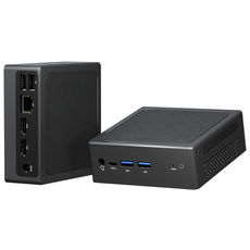 QN 미니pc 인텔 12세대 N150 홈 오피스 게임 데스크탑 컴퓨터 WIN11Pro WiFi5 BT4.0 RJ45 LAN 듀얼 스크린 4K, WIN11 Pro, 512GB, 16GB, 회색
