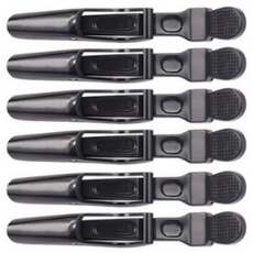 4M4U 美髮用鱷魚夾, 黑色的, 6個