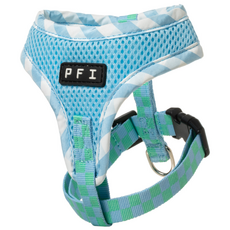 PFI 강아지 메쉬체크 Y 하네스, 스카이블루, 1개