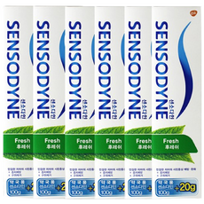 센소다인 치약 후레쉬 120g 6통 시린이치약, 6개