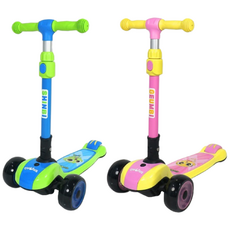 CJ ENM 신비아파트 신비 금비 LED 접이식 킥보드 어린이 씽씽이, 핑크(금비), 1개