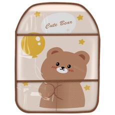 차량용 자동차 뒷좌석 귀여운 시트 킥매트 커버 보호대 보호매트, 곰돌이