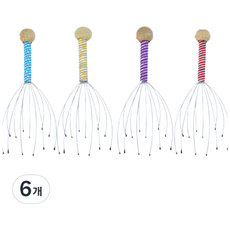 더줌커머스 머르가즘 휴대용 간편 두피마사지기, 6개, 랜덤발송