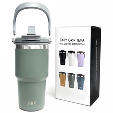 아크 이지그립 스트로우 빨대 대용량 텀블러, 600ml, 그린, 1개