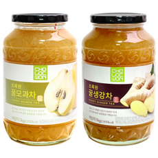 초록원 꿀모과차1kg +꿀생강차1kg, 2병