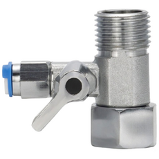 정수기부품 원터치 피팅 1/4 6.35mm 정수기밸브 수전밸브 정수기 호스 커팅기, 원터치 수전 밸브, 1개