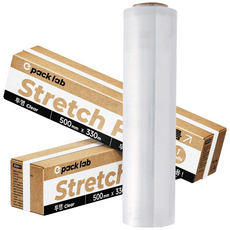 epacklab 스트레치필름 18mic 500mm x 330m 투명 공업용랩 산업용 포장랩 팔레트 랩핑필름, 1개