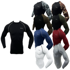 미르벨리 남자 기능성 스포츠 언더레이어 긴팔 이너웨어 언더셔츠