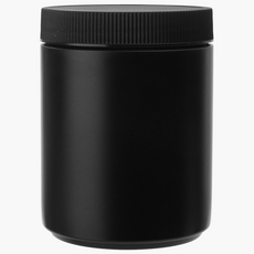 검정 분말 통 600ml 낱개 크림 화장품 공병 플라스틱 HDPE 친환경 파우더 용기, 1개
