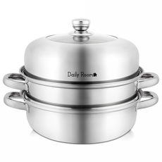 [가성비 선물추천] 인덕션겸용 IH 스테인레스 다용도 3단 찜솥, 1개, 28cm