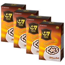 G7 카푸치노 모카 커피믹스, 18g, 12개입, 4개
