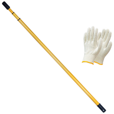 고급 노란 3단 롤러대 최대 3.4M +면장갑1켤레 페인트도구 롤러봉 로라연결, 1개