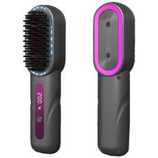 SmartGo 무선 충전식 빗고데기 휴대용 음이온 4단계 온도조절 매직기 헤어 스타일러 5000mah, 그레이