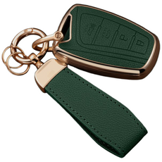 HAKO 소프트 가죽TPU 키케이스+키홀더 ( 현대호환 4버튼 ), H-02, 그린