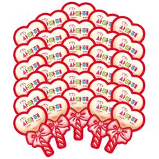 사랑해 캔디 하트모양 롤리팝 어린이날 교회 유치원 학원 행사 막대사탕 하트캔디 12.7g X 180개 대용량 한박스