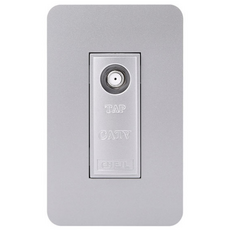 제일전기 전등 스위치 커버 CATV 3방 실버, 1개