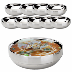 오모리 복층 스테인리스 낮은 냉면그릇(20호), 20cm,냉면기, 10개