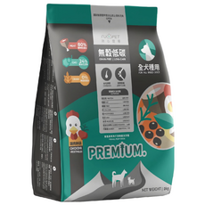 nu4PET 陪心寵糧 無穀低碳犬糧 全犬種適用 雞肉鮮蔬 關節保健 皮毛調理 高蛋白、高脂肪、低碳水化合物, 2kg, 1袋