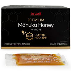 UMF20+ (MGO830+) 하이웰 뉴질랜드 마누카꿀 스틱 12gx10포, 1박스, 120g