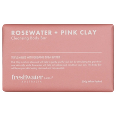호주 프레쉬워터팜 로즈워터 핑크클레이 클렌징 바디바 향기좋은 순한 샤워비누 바디솝 천연 바디워시 목욕비누 바디비누 바디샤워 클렌저, 200g, 1개입