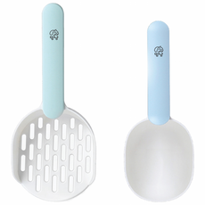 Meongyang 現代設計貓砂鏟 + 飼料勺, 藍色+白色, 1個
