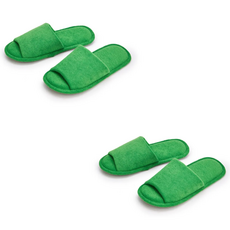 모다데코 1+1 타올지 워셔블 거실화 층간소음 방지 발편한 실내 슬리퍼, 1개, 그린+그린