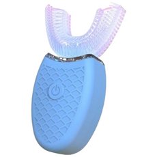 커채 u형 전동칫솔 치아미백기 방수 구강 청결 초음파 스케일링, 기본 충전 블루, 1개, XYQO2