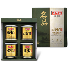대천김 곱창김 명품 캔김 선물세트, 4개, 30g