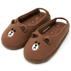 브라운앤프렌즈 패턴 덧신(브라운)