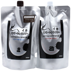 뉴겐 금송 이카 보쿠쥬우 오징어먹물 헤어칼라 1제 500ml + 2제 500ml, 내추럴브라운, 1개
