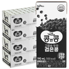 콩앤콩 고칼슘 두유 검은콩두유, 190ml, 96개