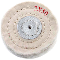 3인치 버핑휠 BBW-3W화이트 연마 광택 빠우 탁상그라인더날, 1개