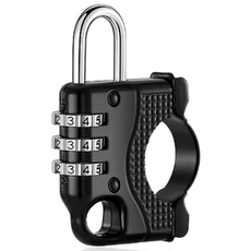 일상채움 킥보드 오토바이 헬멧 잠금장치 튼튼한 비밀번호 헬멧자물쇠 1+1 2개, 블랙 1세트