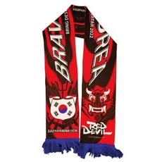 붉은악마머플러 축구대표팀 응원머플러 국가대표 대한민국 목도리 대한축구협회 공식슬로건 응원용 머플러 임영웅굿즈 영웅시대, 1개